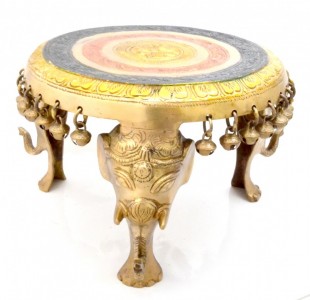 Chowki with Elephant Pillars and Bells
