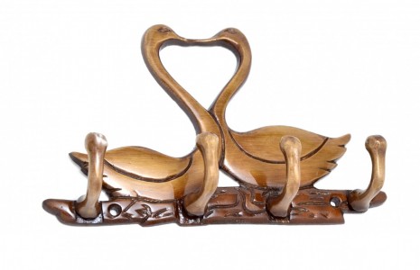 Kissing Swan Pair Key Holder