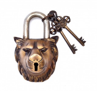 Lion Door Lock Golden