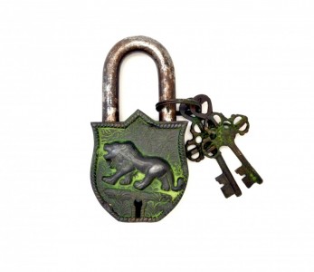 Tiger Design Door Lock Brown