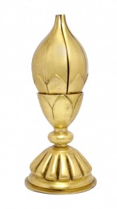 Lotus Flower Design Candle Brass Oil Lamp Diya