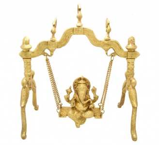 Ganesha Swing on Peacock Stand
