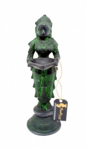 Brass Deeplaxmi Statue 9 Inches